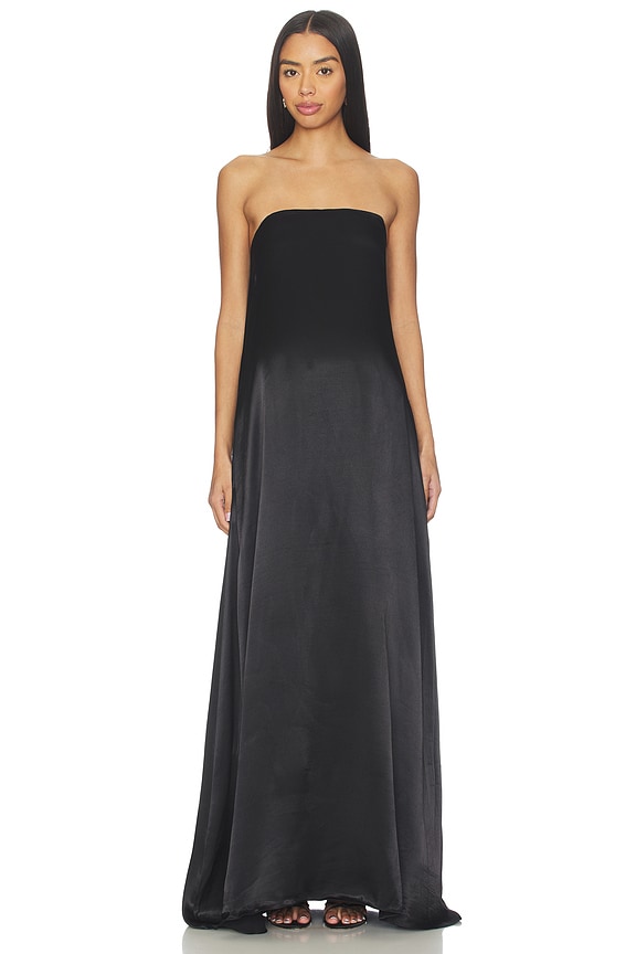 view 2 of 4 VESTIDO LARGO BRUSHED in Black