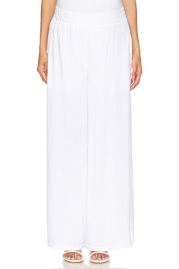 view 2 of 5 Linen Maternity Pant in White