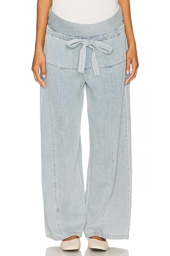 view 2 of 7 Denim Painter Jean in Light Blue