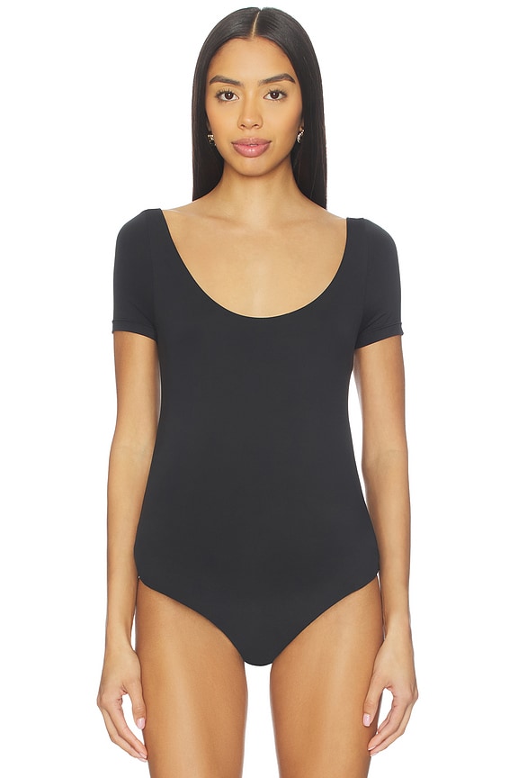 view 2 of 5 The Celine Airbrush Bodysuit in Black