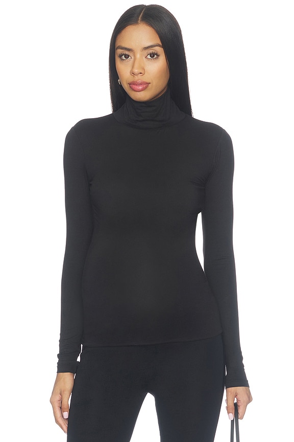 view 2 of 4 The Maternity Turtleneck Top in Black