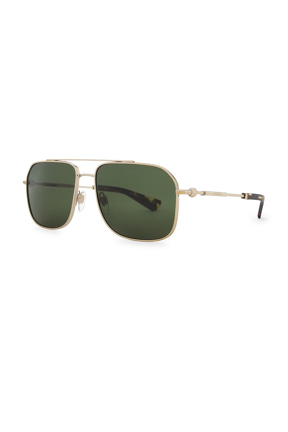 view 2 of 3 Rectangle Sunglasses in Gold