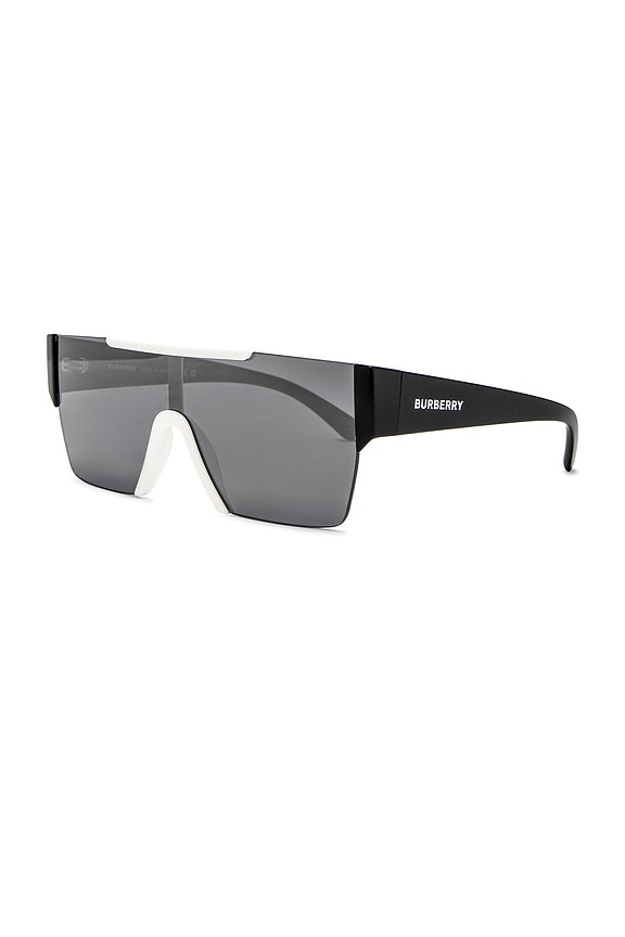 view 2 of 3 Square Sunglasses in Black in White