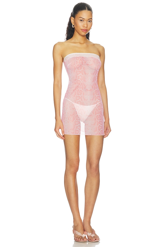view 2 of 5 The Chyler Dress in Pink Snake