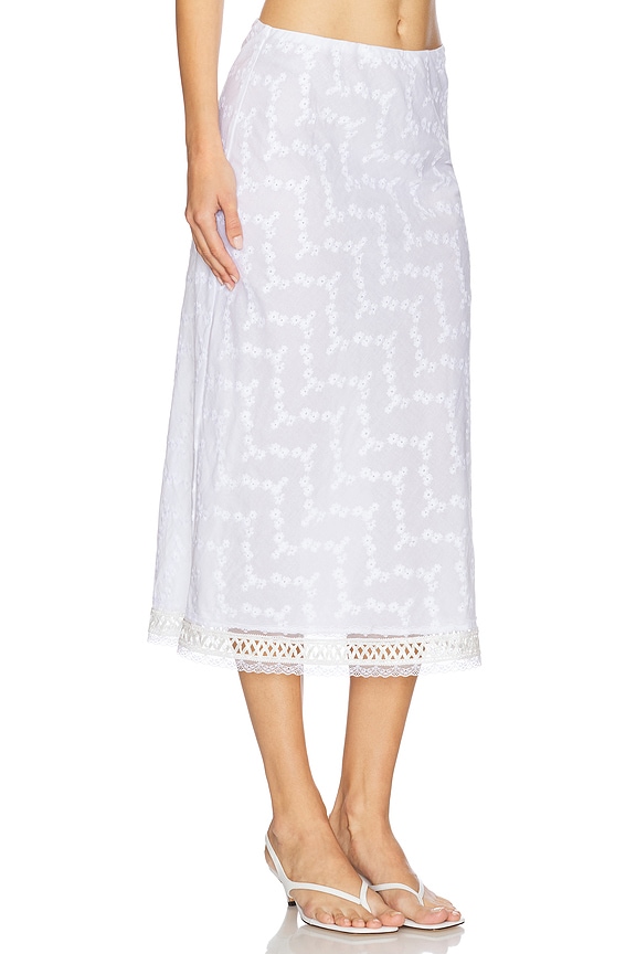 view 2 of 6 The Roxy Skirt in Eyelet Ivory