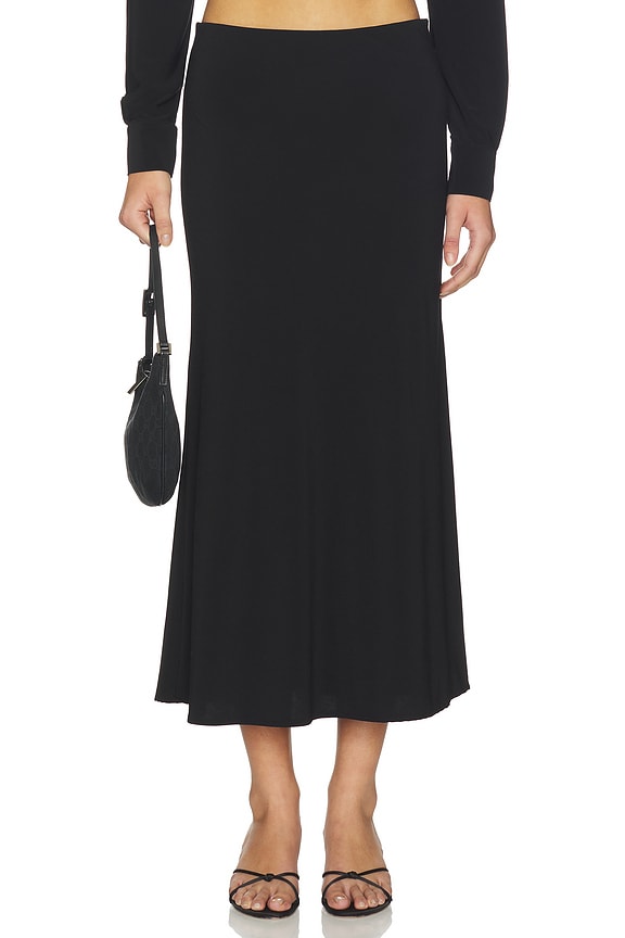 view 1 of 6 The Jessie Slip Maxi Skirt in Black