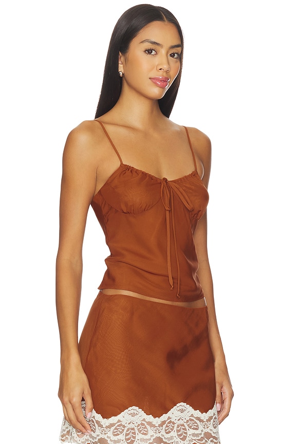 view 2 of 4 The Josephine Top in Brown