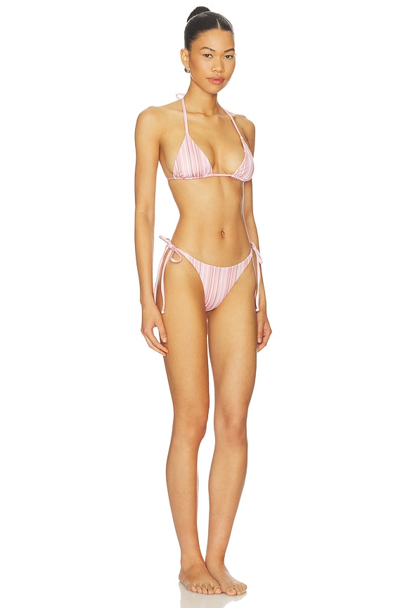 view 2 of 3 The Belle Bikini in Pink Stripe