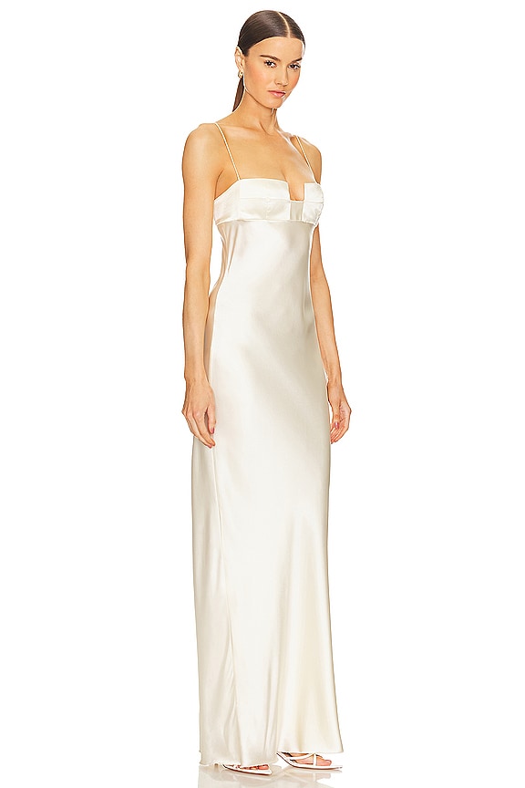 view 2 of 3 ROBE DÉCOLLETÉ BRASSIÈRE FORME CARRÉ in Vanilla