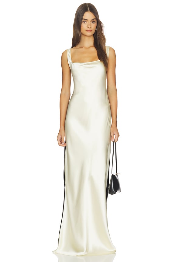 view 2 of 3 Duality Dress in Creme Brulee & Black