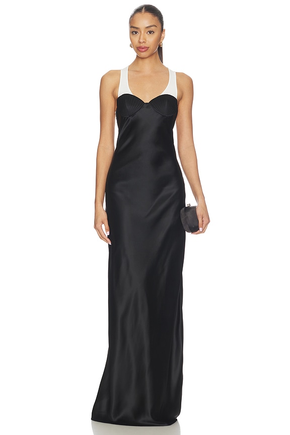 view 2 of 3 MAXIVESTIDO SEASHELL in Black