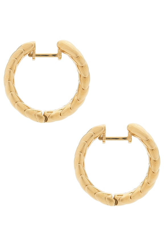 view 2 of 3 Spikelet Hoops in Gold
