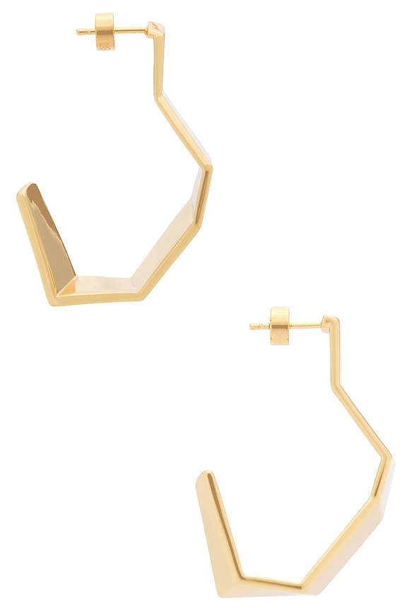 view 2 of 3 BROKEN SHAPE 귀걸이 in Gold