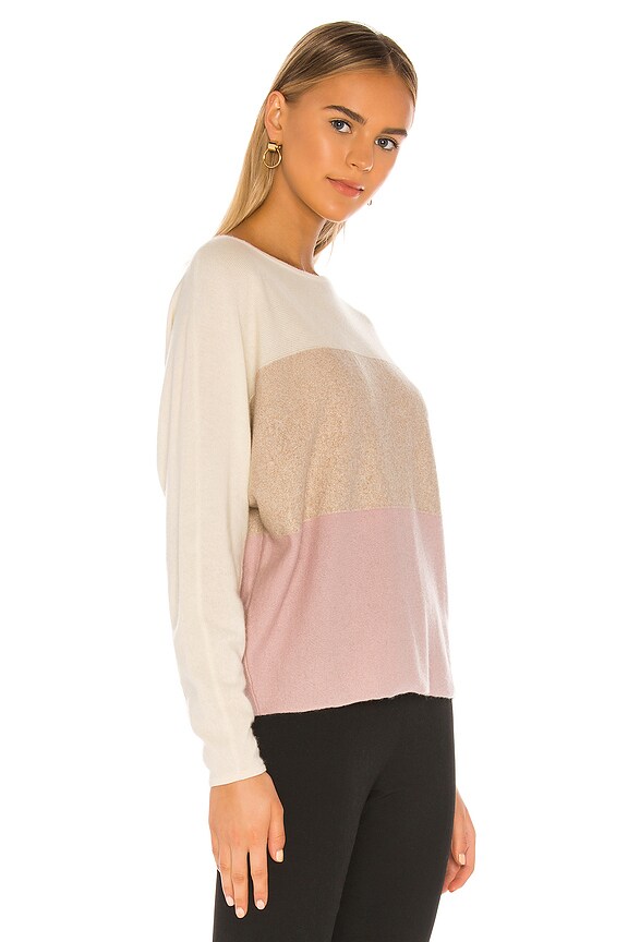 view 2 of 5 Colorblock Dolman Sweater in Ivory Combo