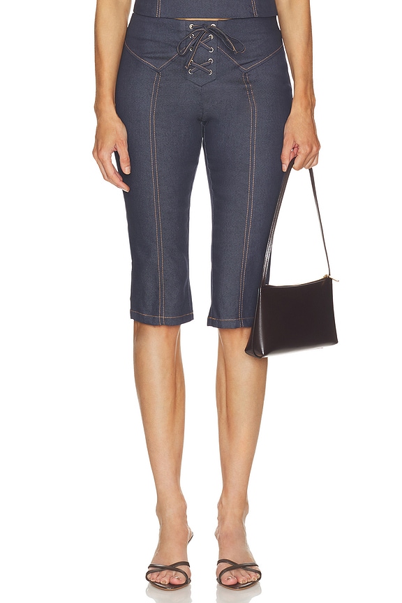view 1 of 6 Tariq Capri Jeans in Indigo