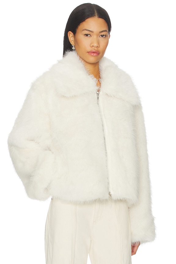 view 2 of 4 Kallie Faux Fur Jacket in Cream