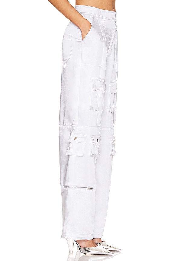 view 2 of 4 Randy Cargo Pants in White Satin