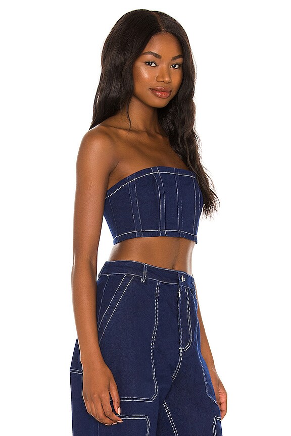 view 2 of 4 Cooper Crop Top in Denim