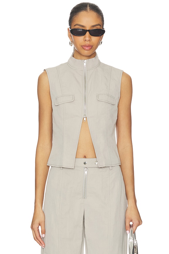 view 1 of 4 Tasha Vest in Cool Grey
