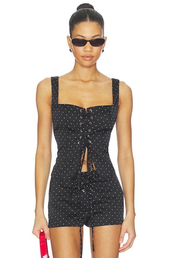 view 1 of 5 Emmeline Top in Black Spot