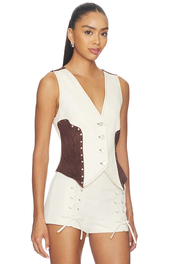 view 2 of 4 Elio Vest Top in Bone