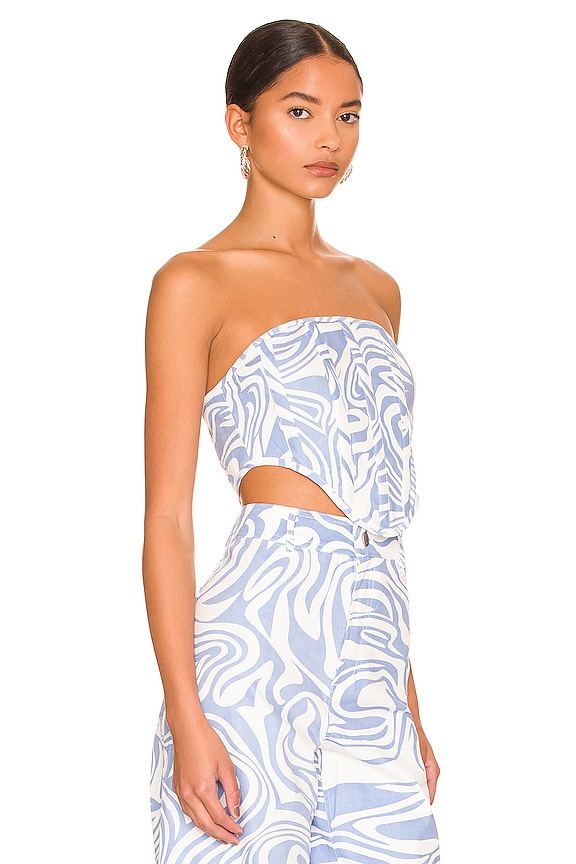 view 2 of 4 Ivan Corset in Blue Swirl