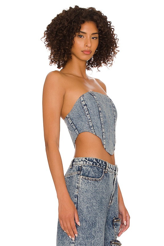 view 2 of 4 Jamison Corset in Light Blue