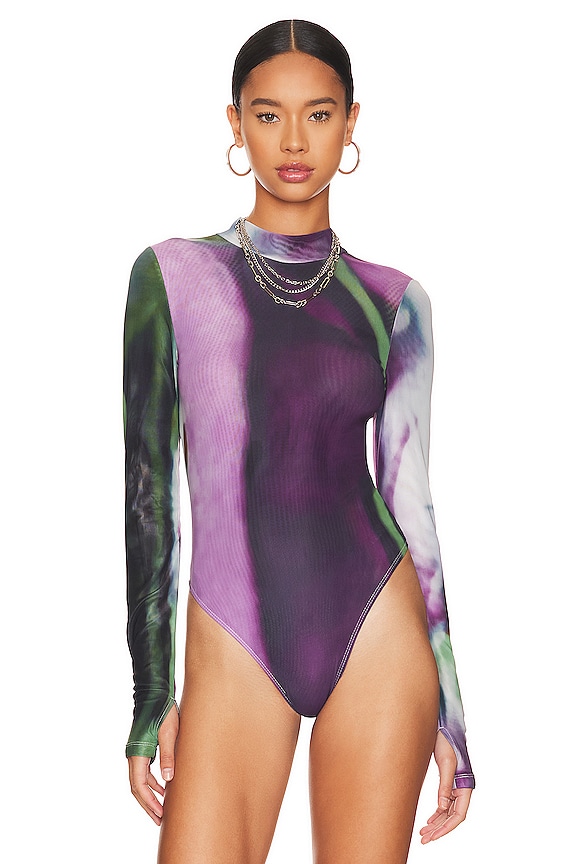 view 2 of 5 Phoenix Bodysuit in Purple Multi