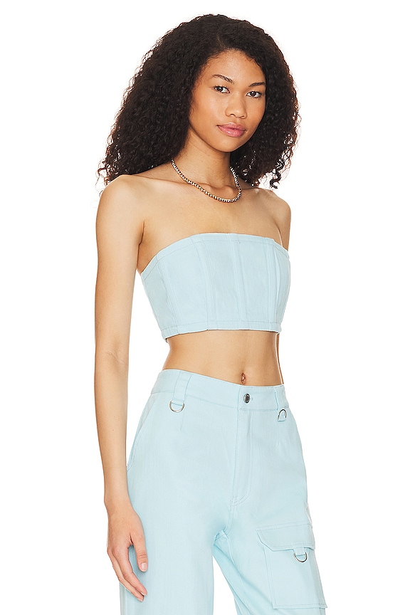 view 2 of 4 Cooper Crop Top in Light Blue
