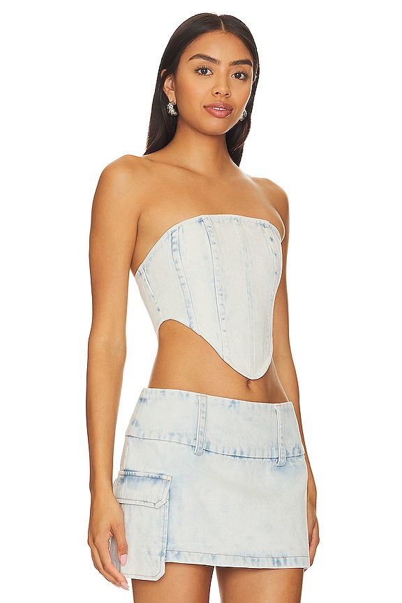 view 2 of 4 Bella Corset in Light Denim