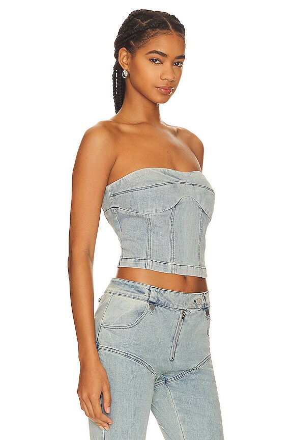 view 2 of 4 Leon Corset in Light Blue