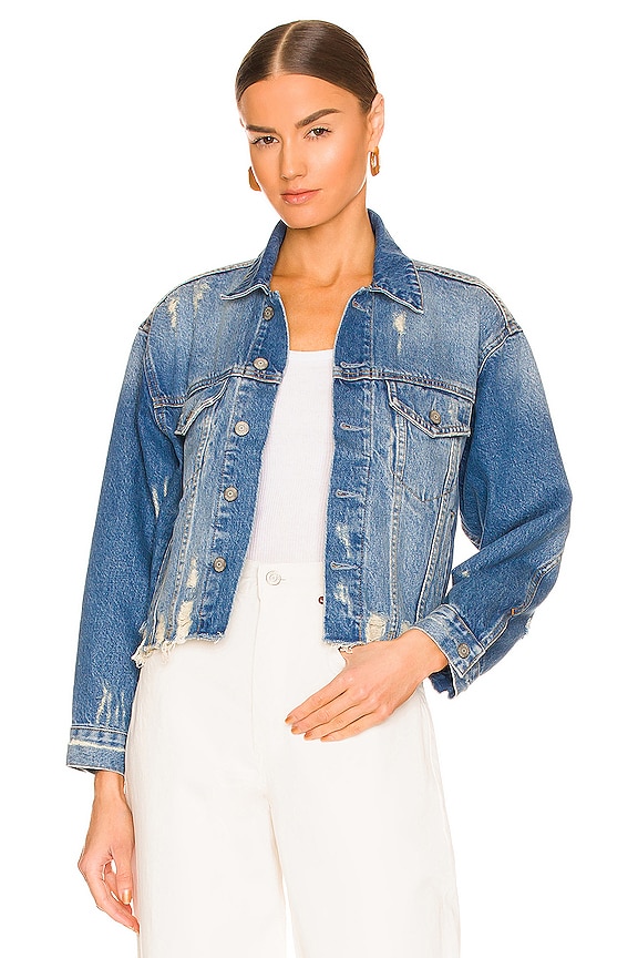 Boyish The Harvey Rigid Cropped Oversized Jacket in Gilda | REVOLVE