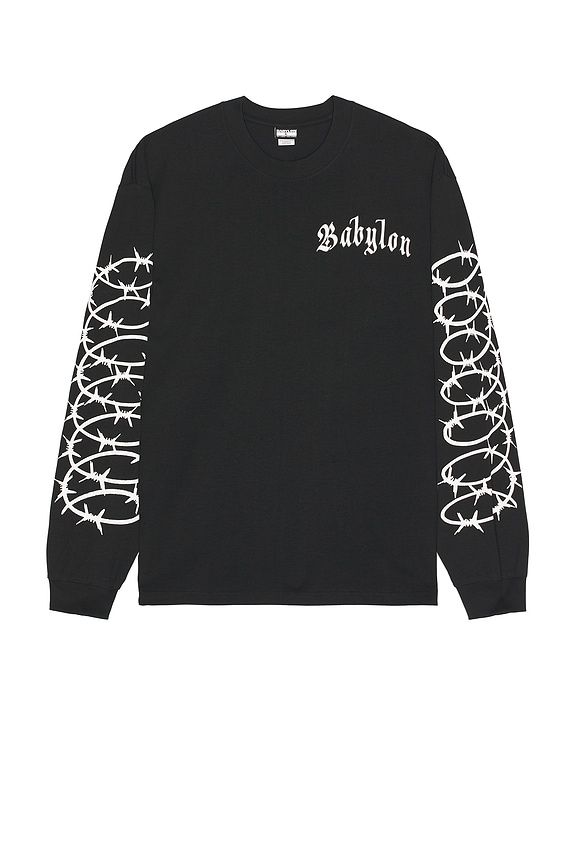 view 2 of 4 Barbed Long Sleeve Tee in Black