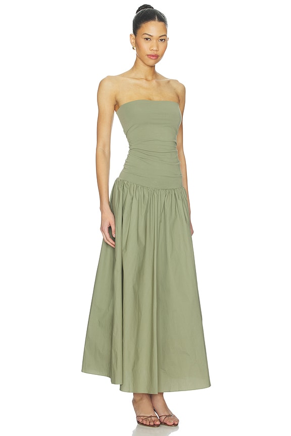 view 2 of 3 Marc Dress in Deep Lichen Green