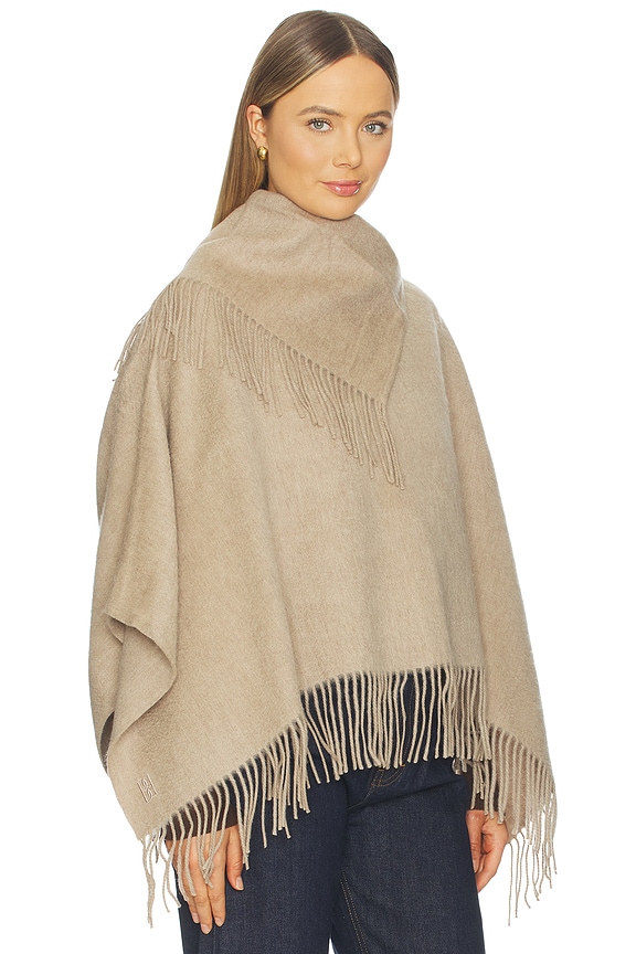 view 2 of 5 Turtma Poncho in Grey Brown Melange