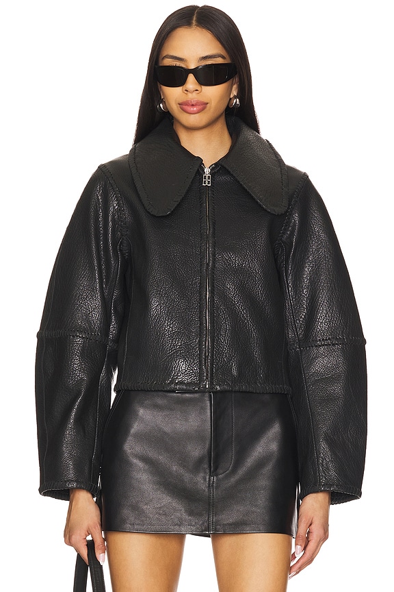 view 2 of 5 Rowani Leather Jacket in Black