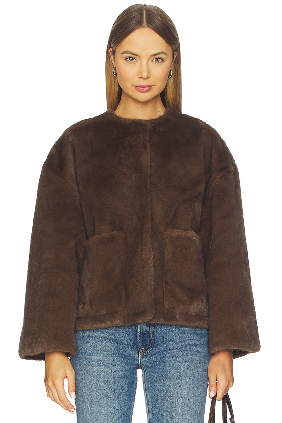 view 2 of 5 Jacquie Fake Fur Jacket in Carafe