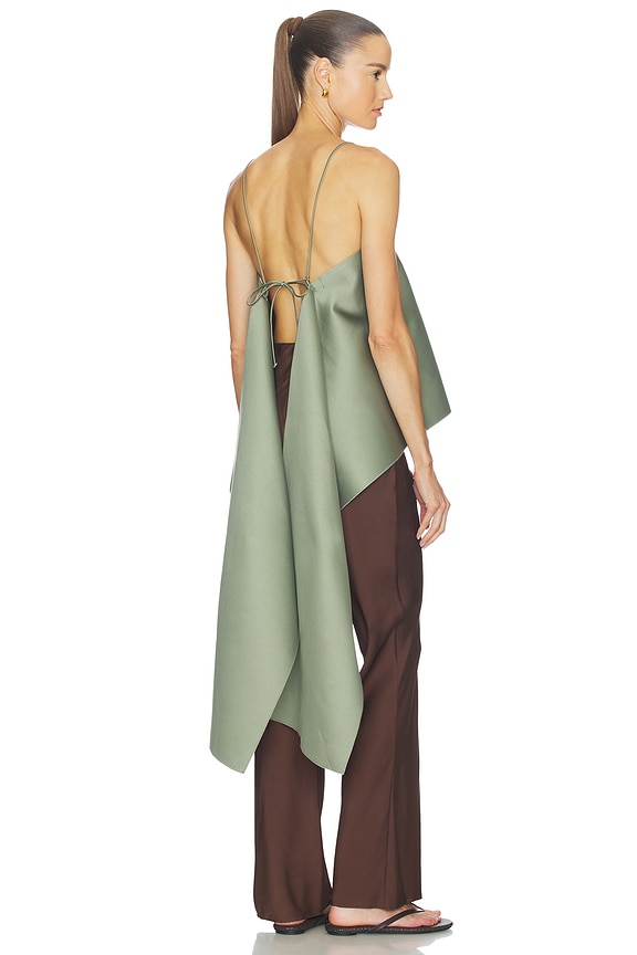 view 1 of 4 Trinola Top in Deep Lichen Green