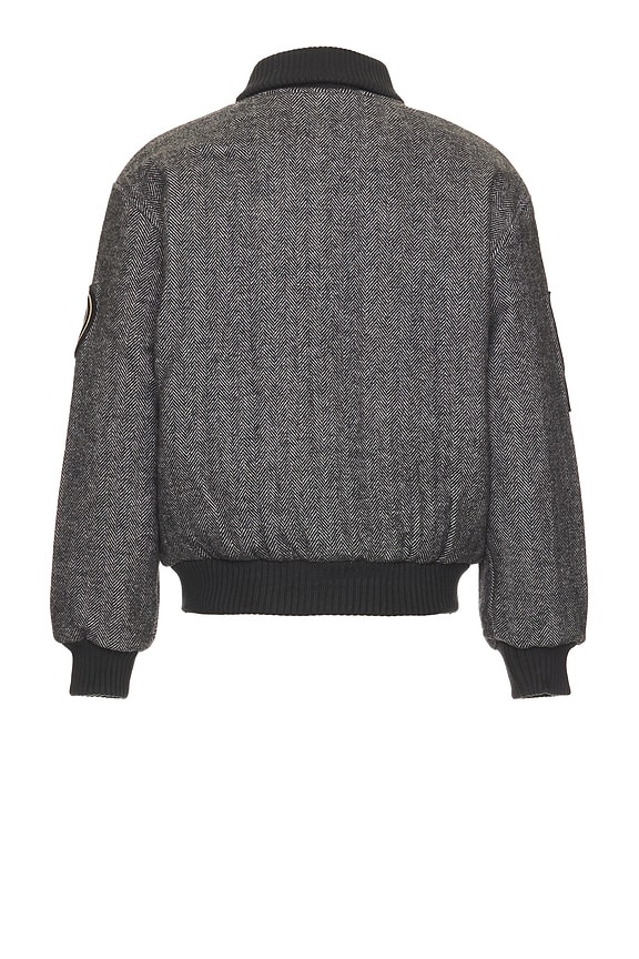 view 2 of 4 Rounded PAR Varsity Jacket in Dark Grey