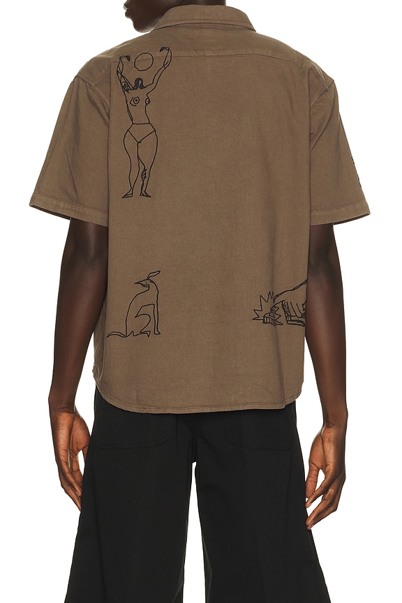 view 2 of 5 Crooked Face Short Sleeve Shirt in Brown