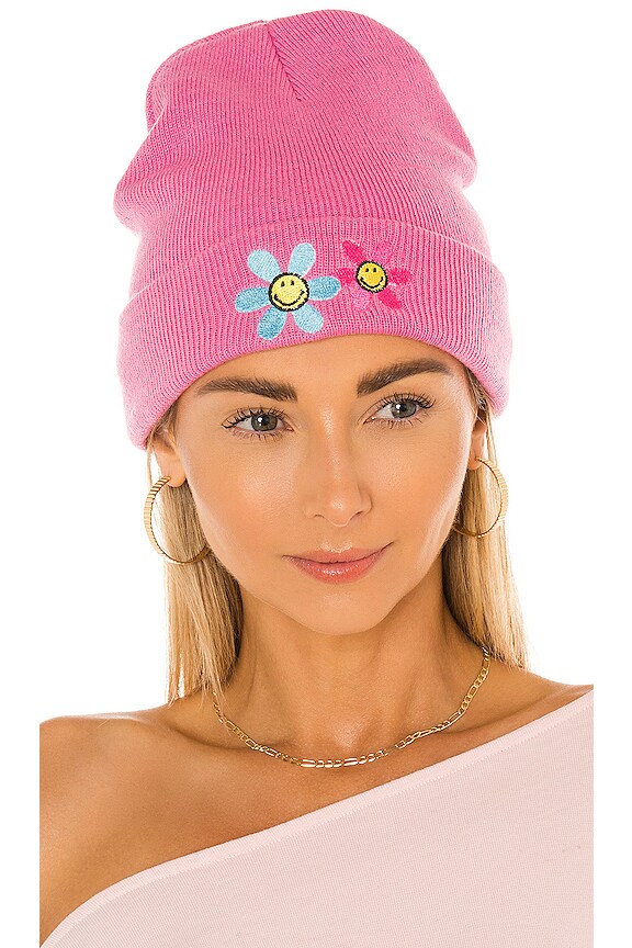 view 1 of 3 Hazy Daisy Beanie in Pink