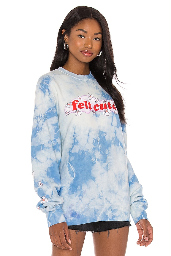 view 2 of 5 FELT CUTE スウェットシャツ in Blue Tie Dye