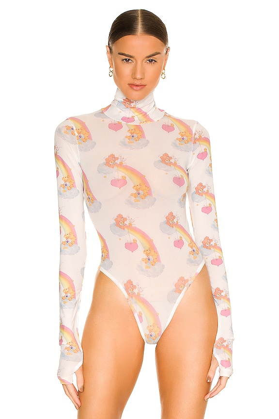 view 2 of 5 Over The Rainbow Bodysuit in White