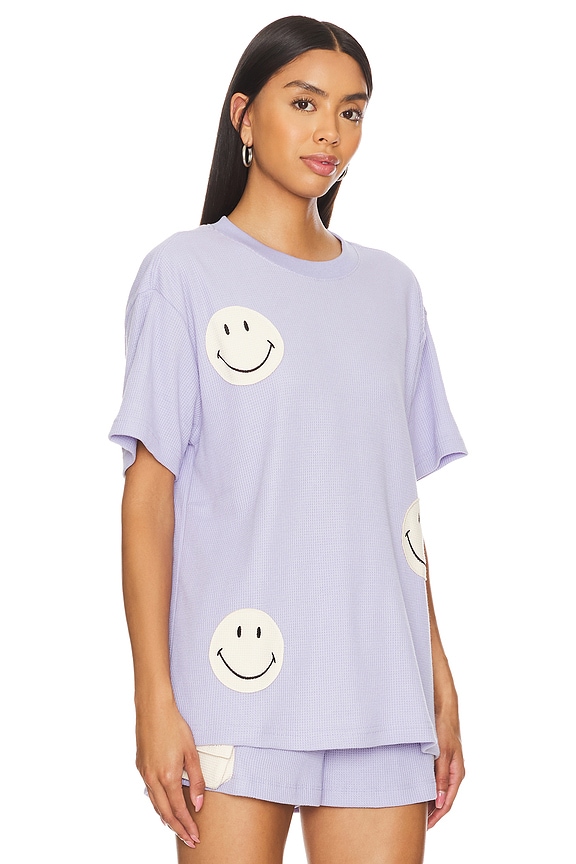 view 2 of 5 T-SHIRT OVERSIZED SMILEY in Blue