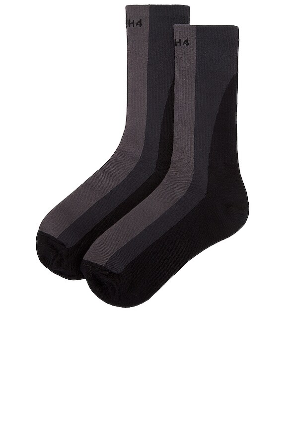 view 2 of 3 Intervein Paneled Socks in Dark Gray