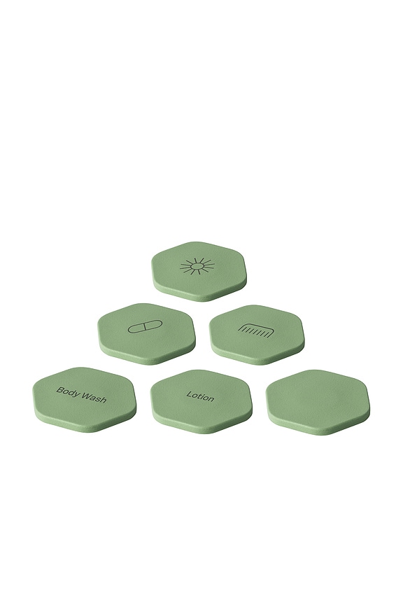 view 1 of 2 Set Of 6 Tiles in Eucalyptus