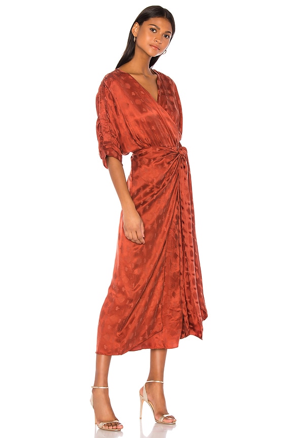 view 2 of 4 ROBE DRAPÉE SAMI in Rust