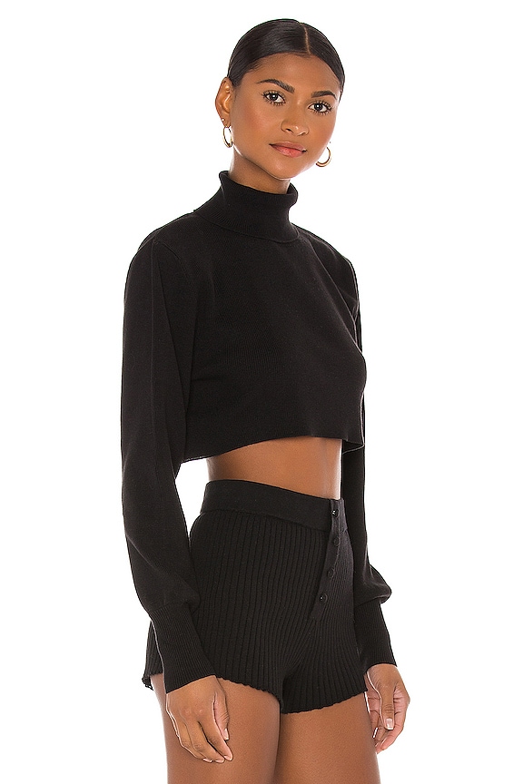 view 2 of 4 COL ROULÉ in Black