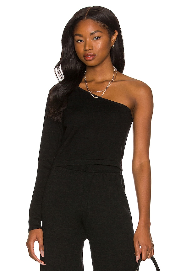 view 1 of 4 TOP MANGA LARGA LORA in Black