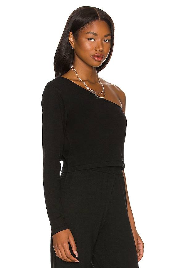 view 2 of 4 TOP MANGA LARGA LORA in Black